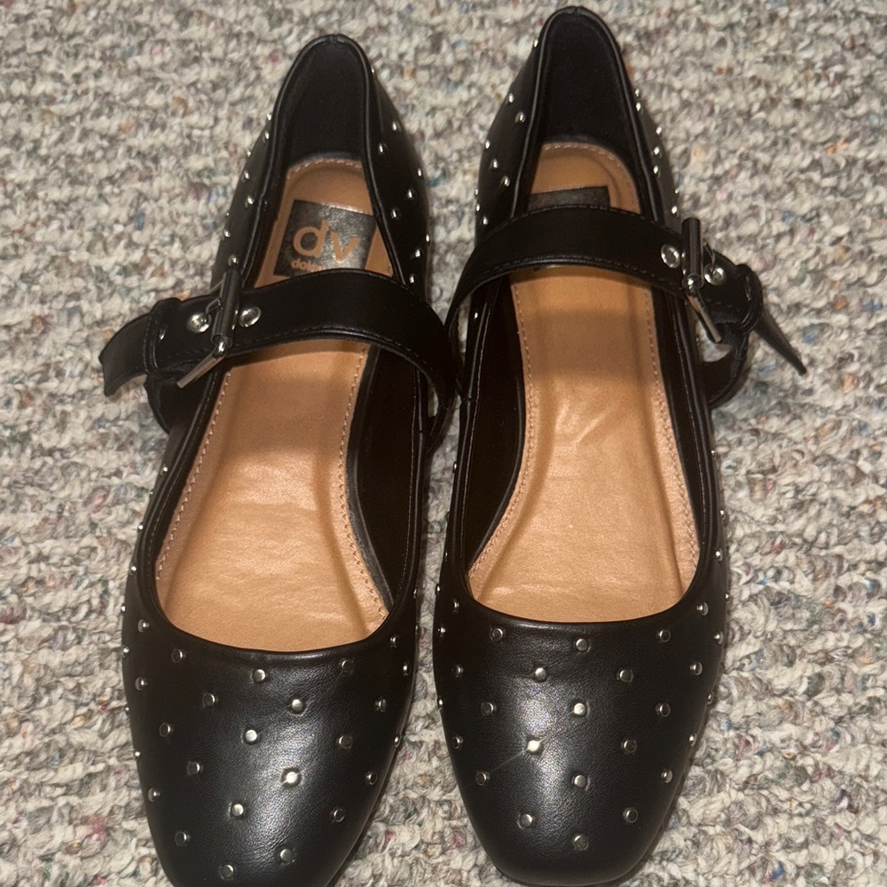 DV by Dolce Vita Black Studded Flats